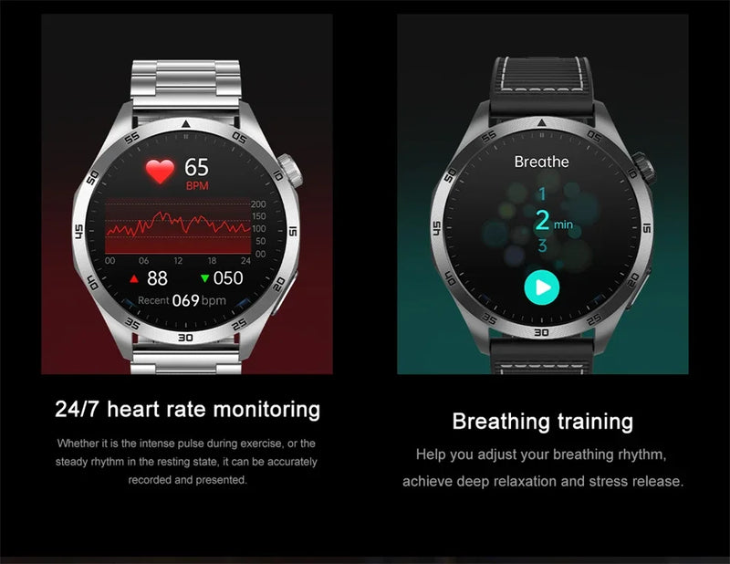 2024 Novo ECG+PPG Temperatura Pulso Fisioterapia Smartwatch Homens 466*466 HD Gestão de Saúde BT Call Esportes Relógios À Prova D'Água