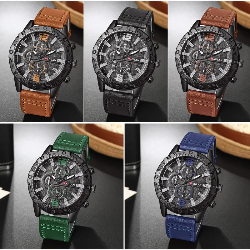 Relógio de marca superior para homens relógios da moda relógio de pulseira de couro relógio de pulso masculino presente relogio masculino reloj hombres